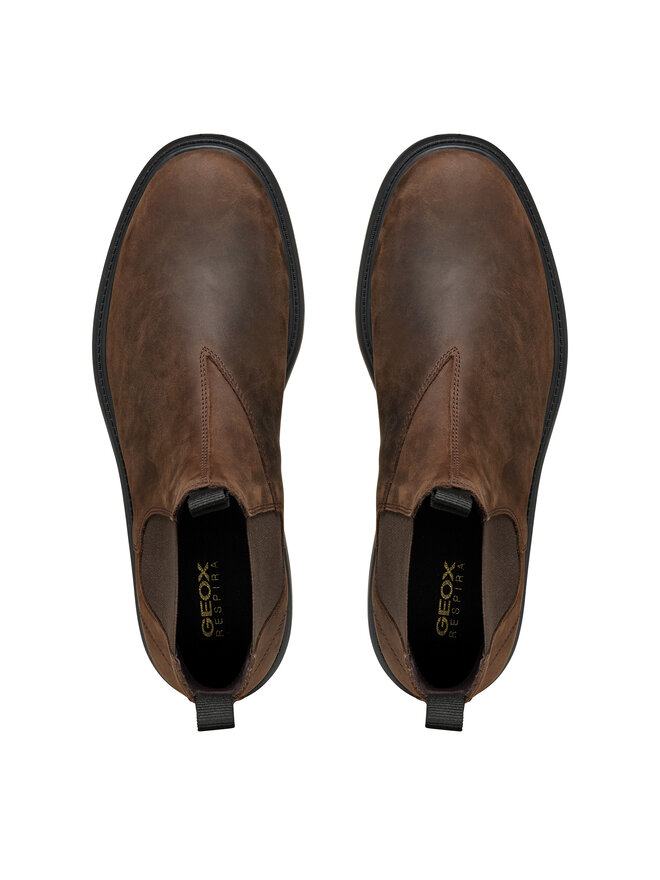 Geox Členková obuv s elastickým prvkom Geox U Spherica Ec7 U46FRA 000FF C6009 Hnedá