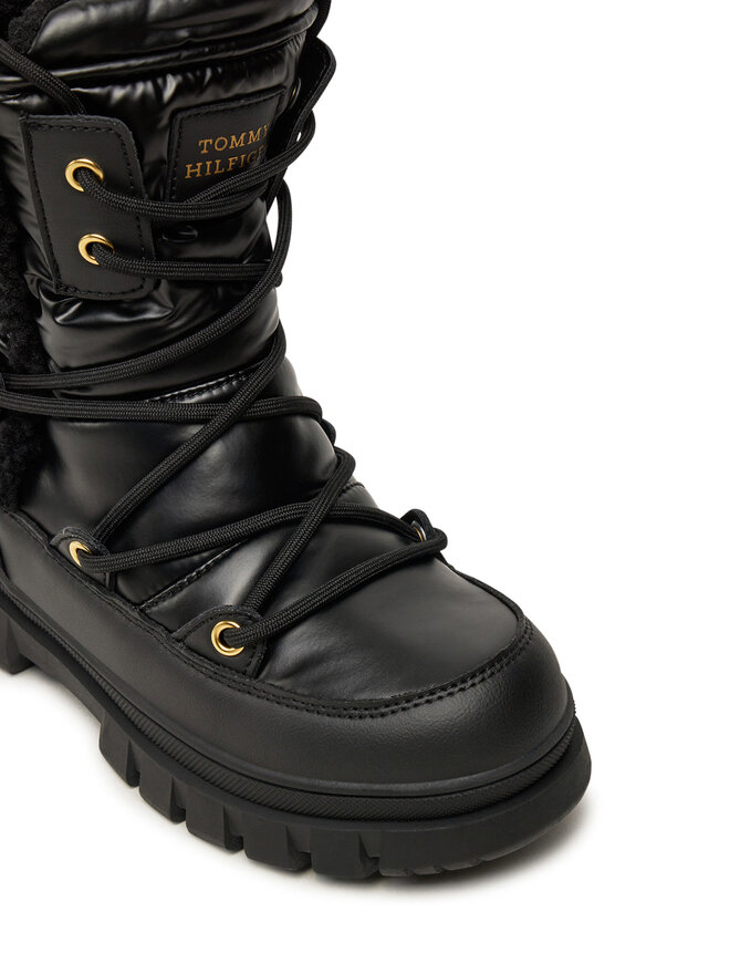 Tommy Hilfiger Schneeschuhe Tommy Hilfiger Fur Boot T3A5-33610-1695 S Schwarz