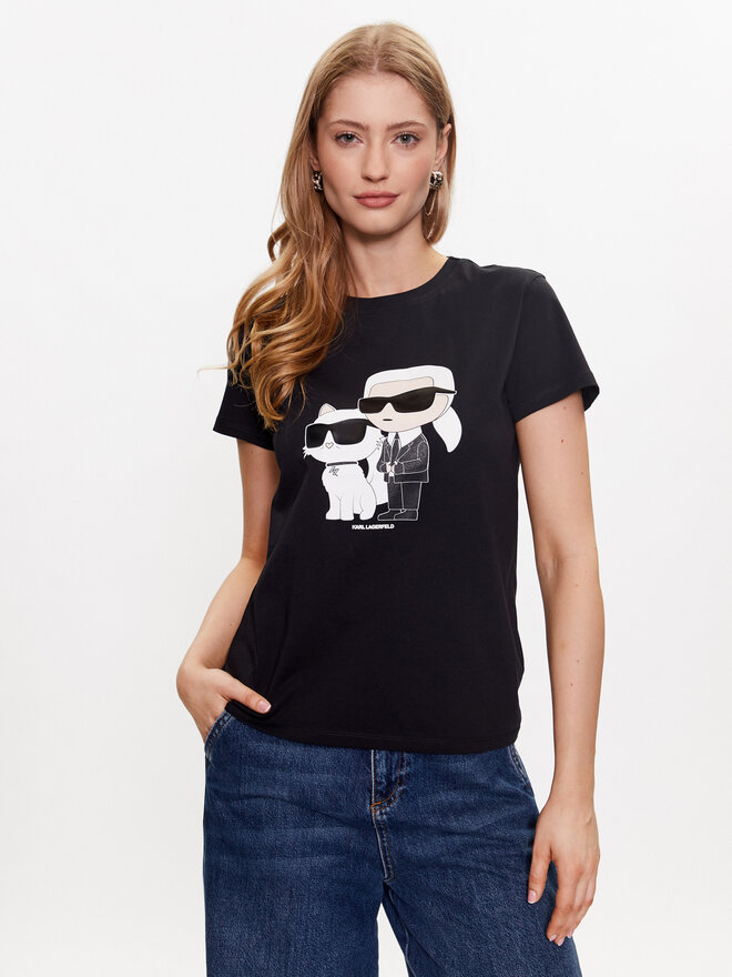 KARL LAGERFELD KARL LAGERFELD T-Shirt Ikonik 2.0 230W1704 Μαύρο Regular Fit