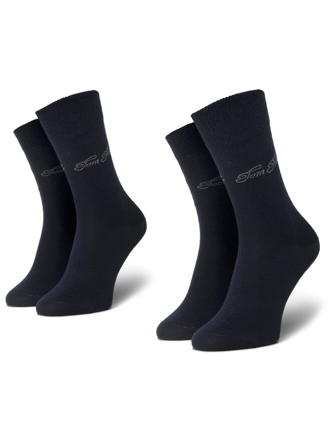 Tom Tailor Σετ 2 ζευγάρια ψηλές κάλτσες γυναικείες Tom Tailor 9702 Σκούρο μπλε