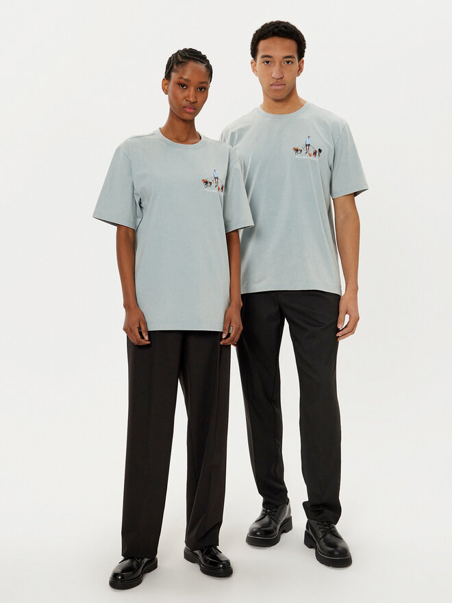 Filling Pieces Filling Pieces Camiseta Unisex Dog Walker 7449981 Verde Regular Fit