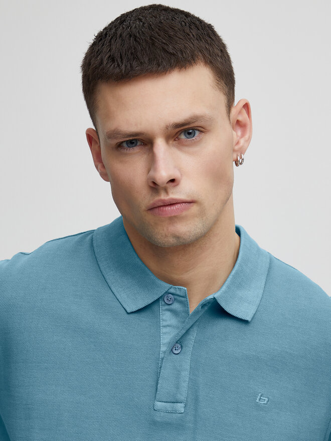 Blend Blend Поло 20715297 Голубий Regular Fit