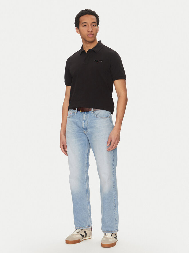 Tommy Jeans Tommy Jeans Polo Linear DM0DM20914 Μαύρο Regular Fit