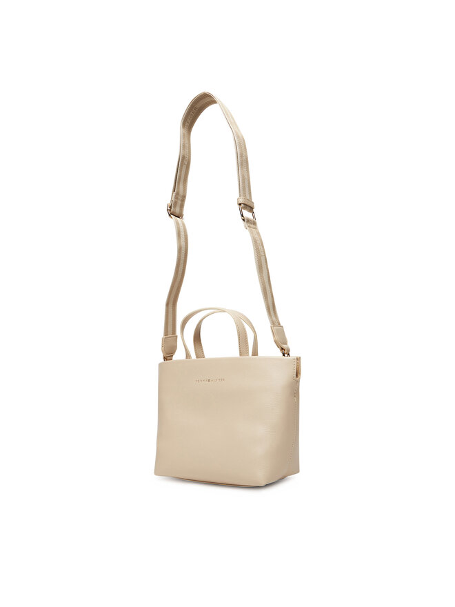Tommy Hilfiger Torebka Tommy Hilfiger Th Logotape Mini Tote AW0AW17694 Beżowy