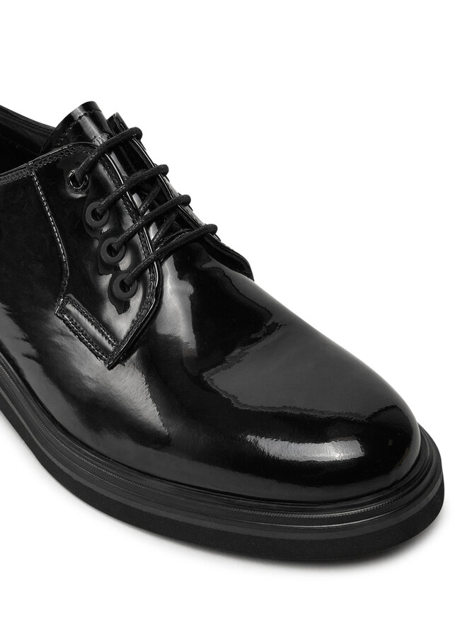 Calvin Klein Halbschuhe Calvin Klein Postman Derby Pat HM0HM01685 Schwarz