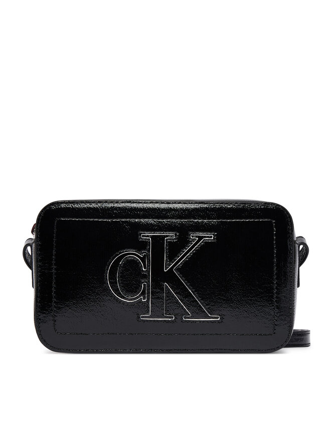 Calvin Klein Handtasche Calvin Klein Bold Ck Outline Camera Bag LV04F3685G Schwarz