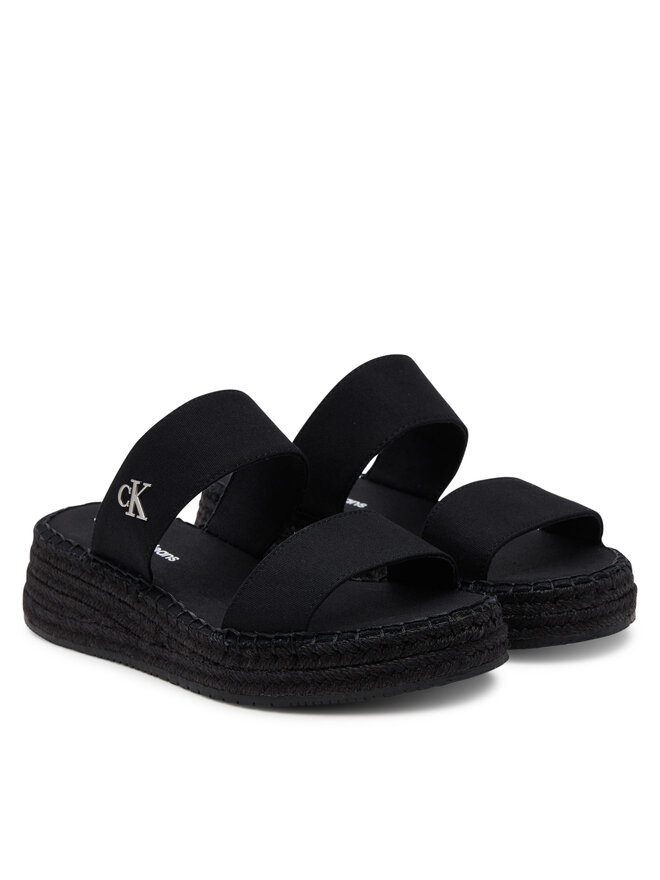 Calvin Klein Jeans Espadryle Calvin Klein Jeans Sporty Rope Mg Lth Webbing YW0YW01704 Czarny