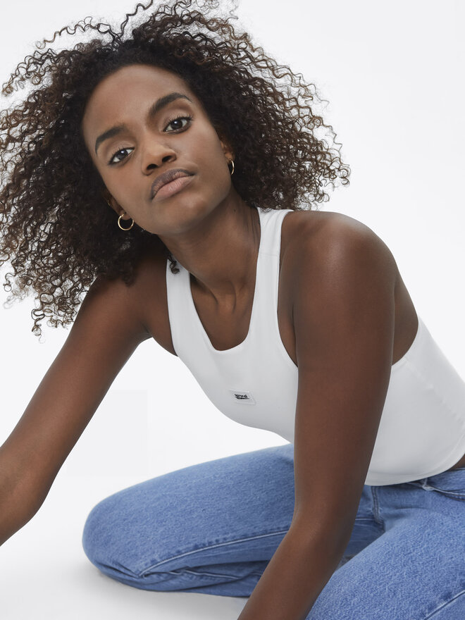 Sprandi Sprandi Top SP22-TPD101 Weiß Slim Fit