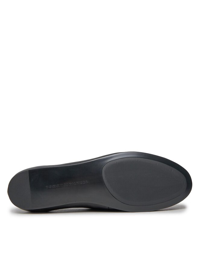 Tommy Hilfiger Ballerinas Tommy Hilfiger Essential Leather Ballerina FW0FW07768 Schwarz