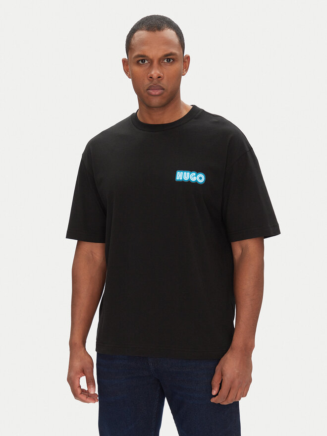 HUGO HUGO T-Shirt Duwood 50538512 Μαύρο Relaxed Fit
