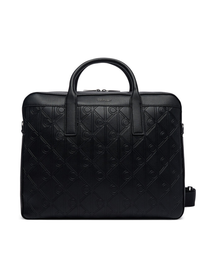 Calvin Klein Aktenmappe Calvin Klein Emblem Aop Deboss LV04D3561G Schwarz