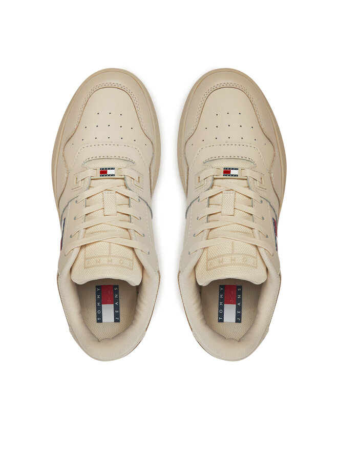 Tommy Jeans Сникърси Tommy Jeans Retro Basket EN0EN02506 Бежов