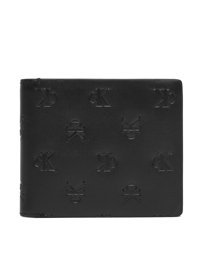 Calvin Klein Jeans Velká pánská peněženka Calvin Klein Jeans Aop Emboss Bifold K50K512052 Černá