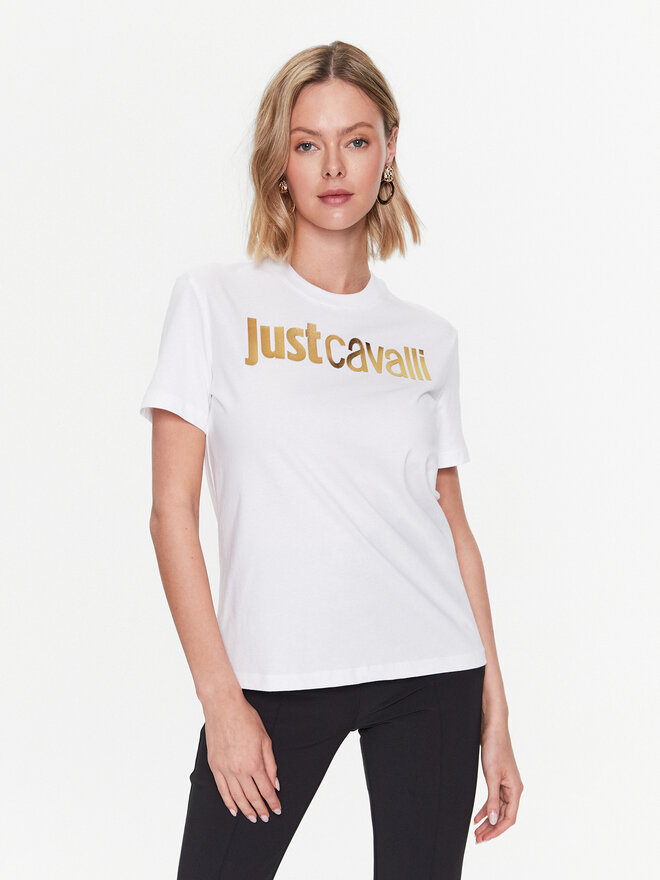 Just Cavalli Just Cavalli T-Shirt 74PBHF00 Weiß Regular Fit