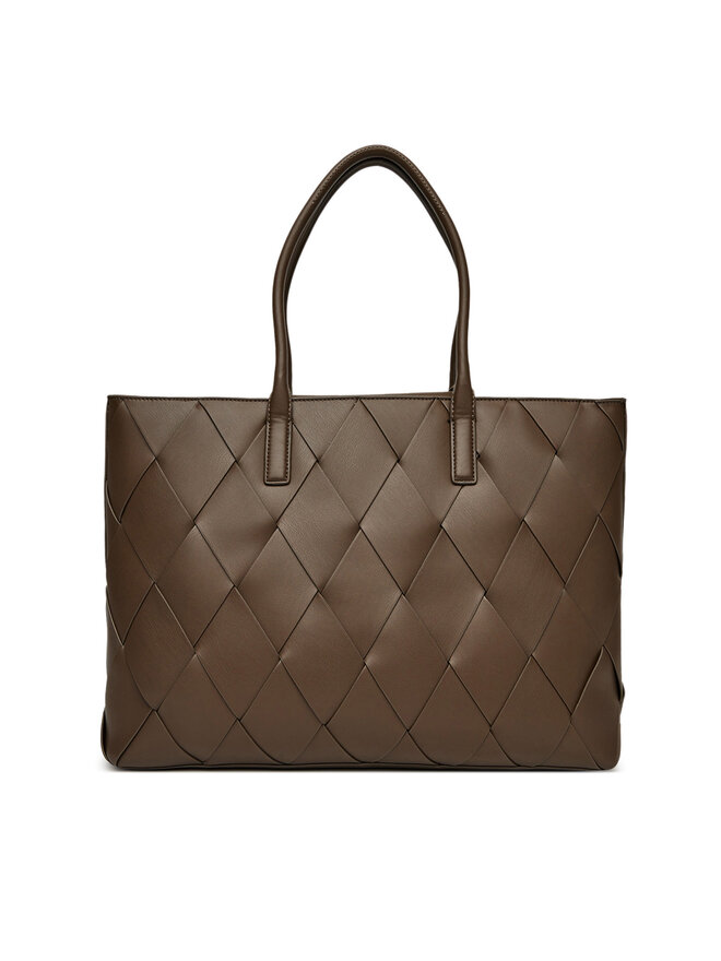 Calvin Klein Ročna torba Calvin Klein Ck Woven Medium Shopper K60K612994 Rjava