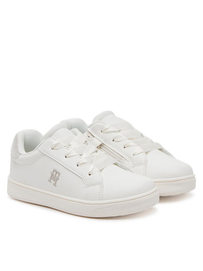 Tommy Hilfiger Сникърси Tommy Hilfiger Low Cut Velcro Sneaker T1A9-33728-1439 S Бял