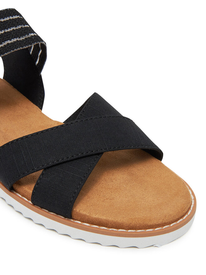 Skechers Sandale Skechers BOBS Desert Kiss-Shore Enough 114130/BLK Negru