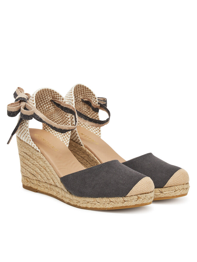 Genuins Espadrilky Genuins Zeland Canvas G105907 Čierna