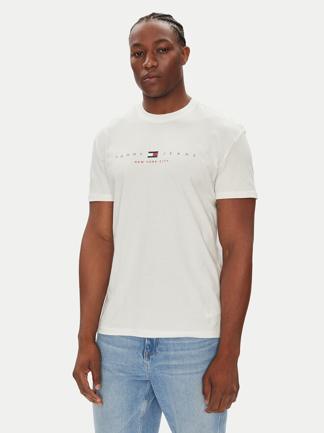 Tommy Jeans Tommy Jeans Camiseta Flag Linear DM0DM21911 Blanco Regular Fit