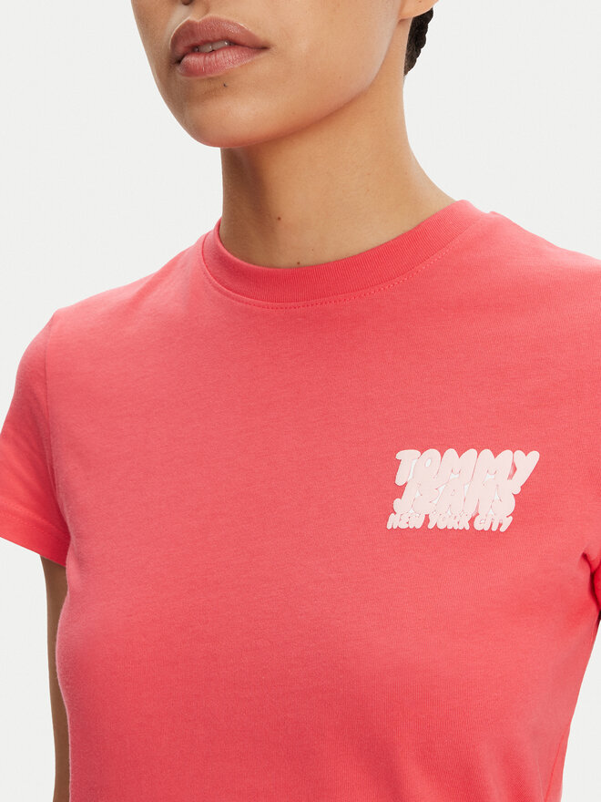 Tommy Jeans Tommy Jeans Camiseta Bubble DW0DW21338 Rosa Regular Fit