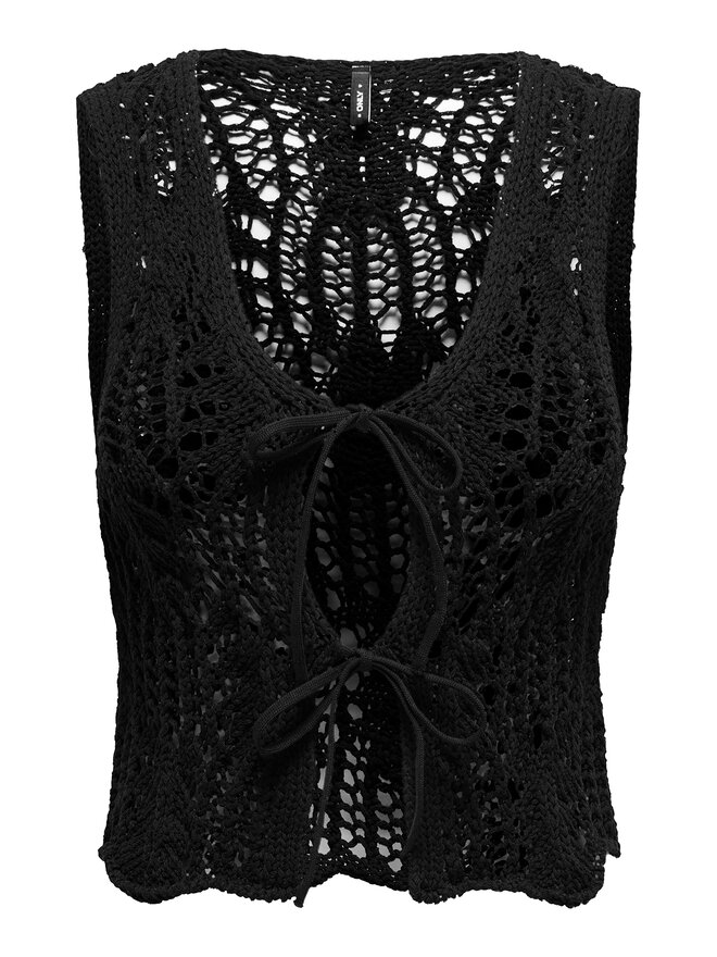 ONLY ONLY Τοπ Lizzy 15343882 Μαύρο Regular Fit