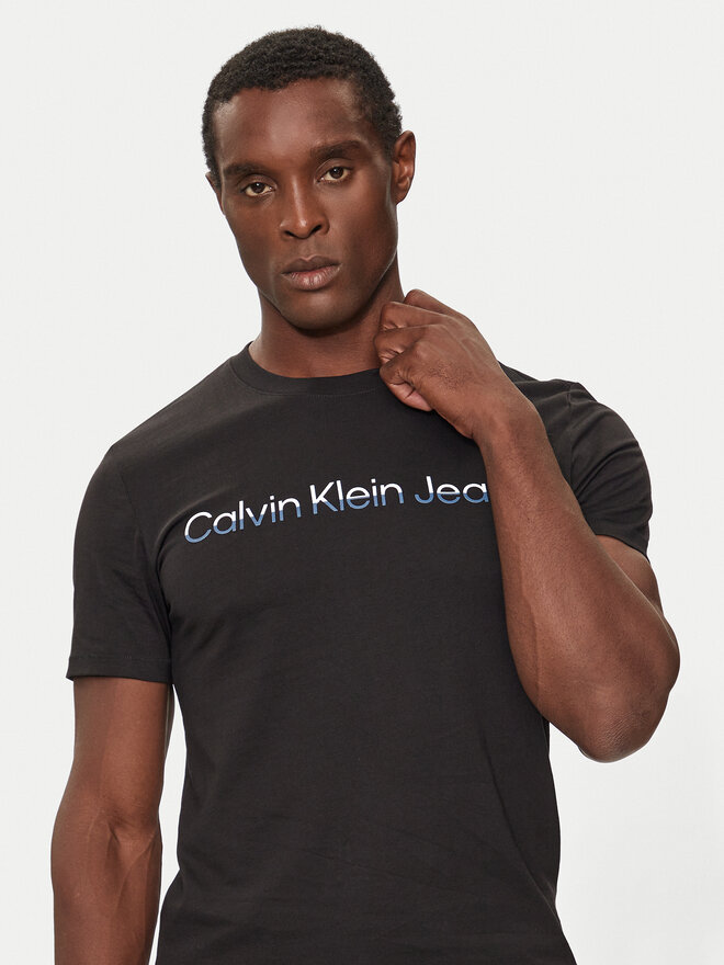 Calvin Klein Jeans Calvin Klein Jeans T-Shirt Two Tone Institutional J30J325676 Μαύρο Regular Fit