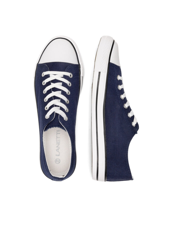 Lanetti Sneakers aus Stoff Lanetti MSS20503-01A Dunkelblau