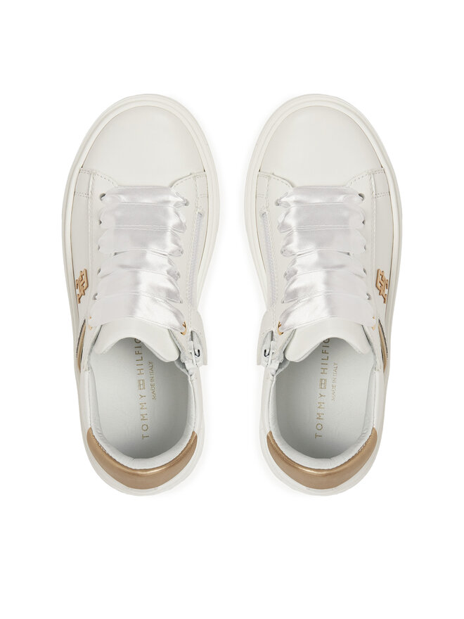 Tommy Hilfiger Snīkeri Tommy Hilfiger Low Cut Lace UP T4A9-33933-0206X048 Balts
