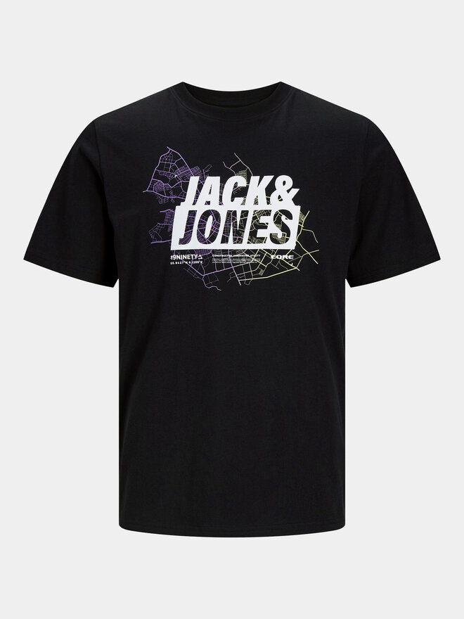 Jack&Jones Jack&Jones 2er-Set T-Shirts Map Logo 12260796 Schwarz Regular Fit