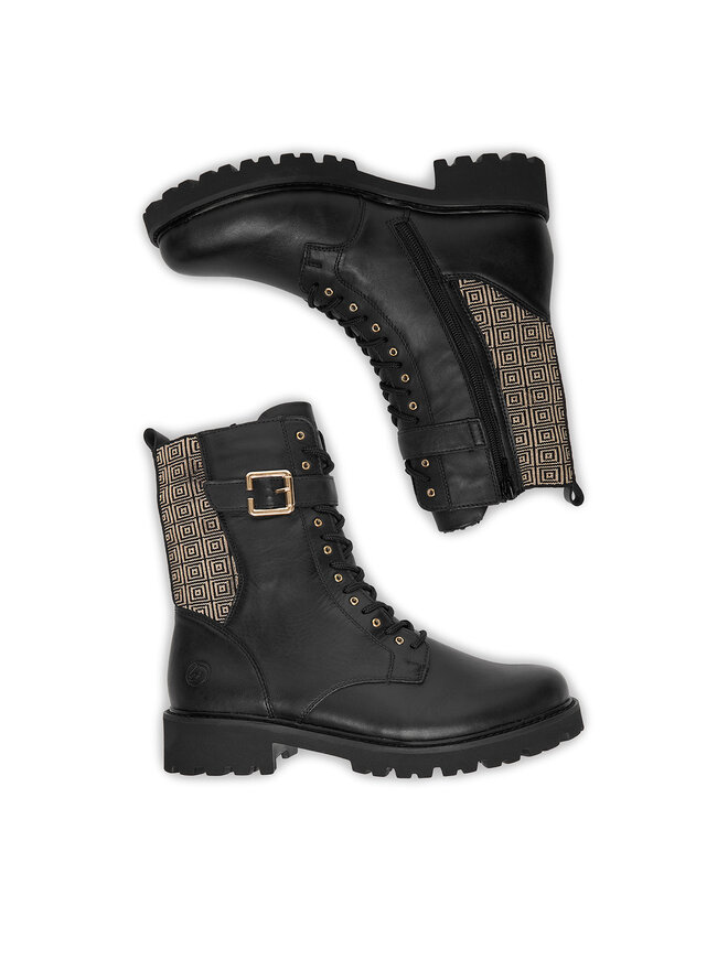 Remonte Schnürschuhe Remonte D8658-03 Schwarz