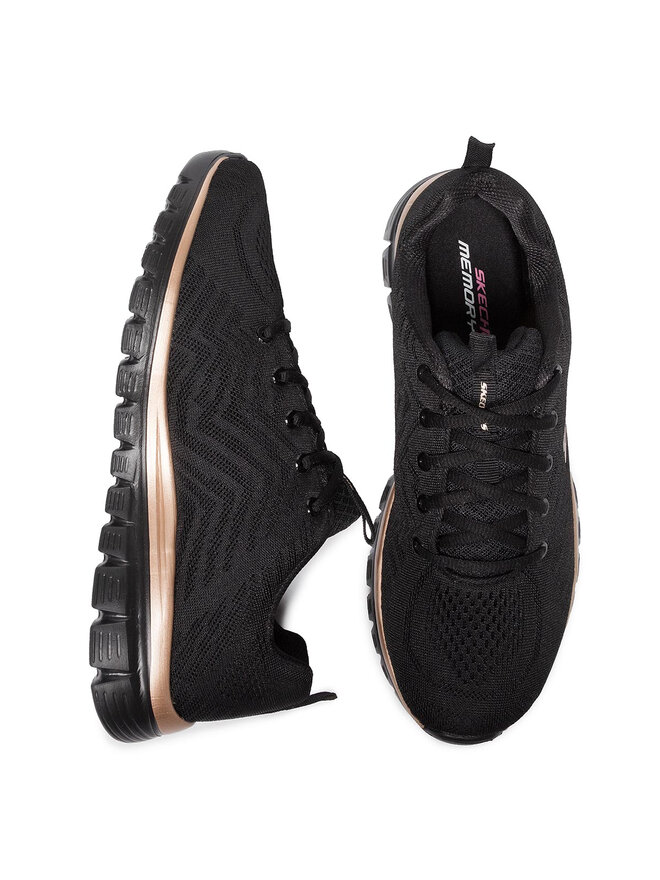 Skechers Sportcipők Skechers Get Connected 12615/BKRG Fekete