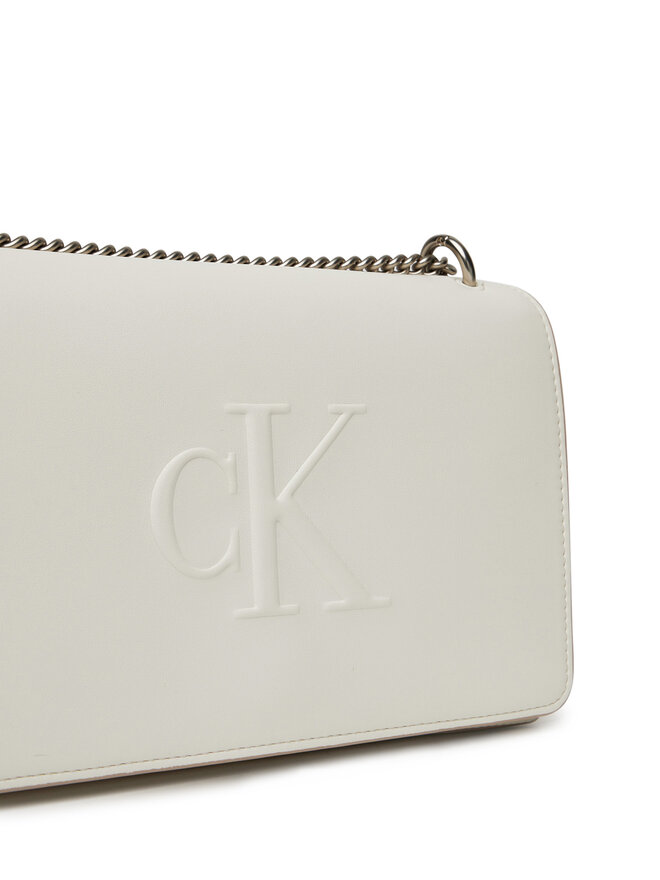 Calvin Klein Jeans Сумка Calvin Klein Jeans Sculpted Ew Flap Conv Chain LV04K3035G Білий