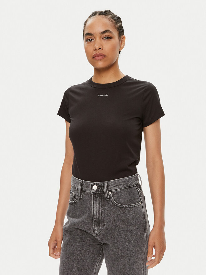 Calvin Klein Calvin Klein Футболка Nano Logo K20K207212 Чорний Slim Fit