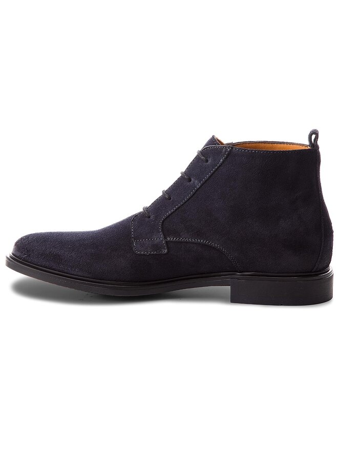 Tommy Hilfiger Schnürschuhe Tommy Hilfiger Color Block Heel Suede Boot FM0FM01805 Dunkelblau
