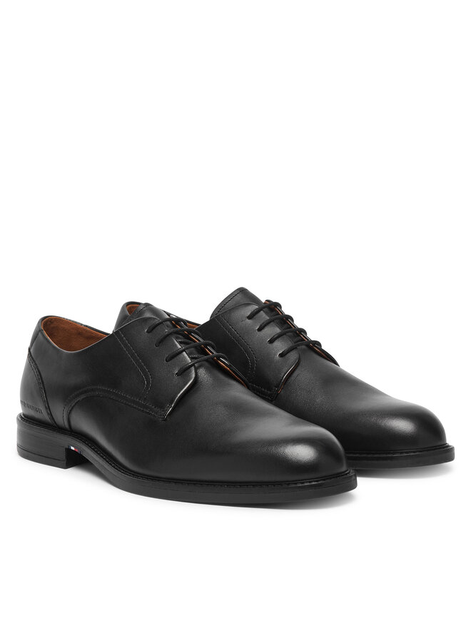 Tommy Hilfiger Oxford Schuhe Tommy Hilfiger Corporate Dressy Lth FM0FM06023 Schwarz