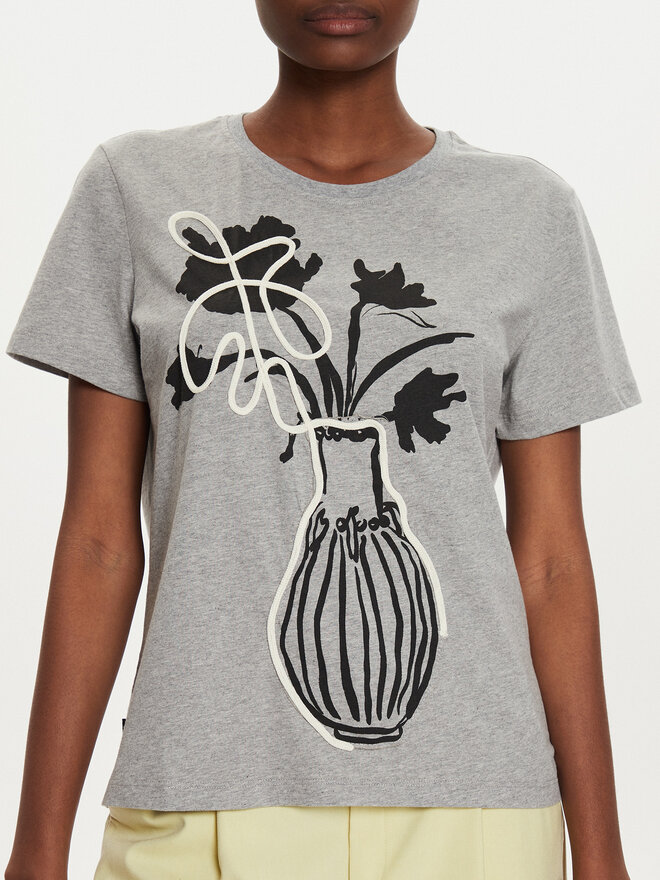 Desigual Desigual T-Shirt Shadow 24WWTK11 Grau Regular Fit