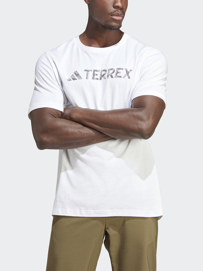 adidas adidas Marškinėliai Terrex Classic Logo HZ1400 Balta Regular Fit