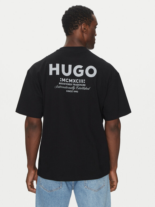 HUGO HUGO T-Shirt Nalono 50509776 Μαύρο Loose Fit