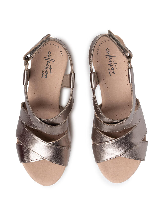 Clarks Босоніжки Clarks Cammy Blossom 261406024 Срібний