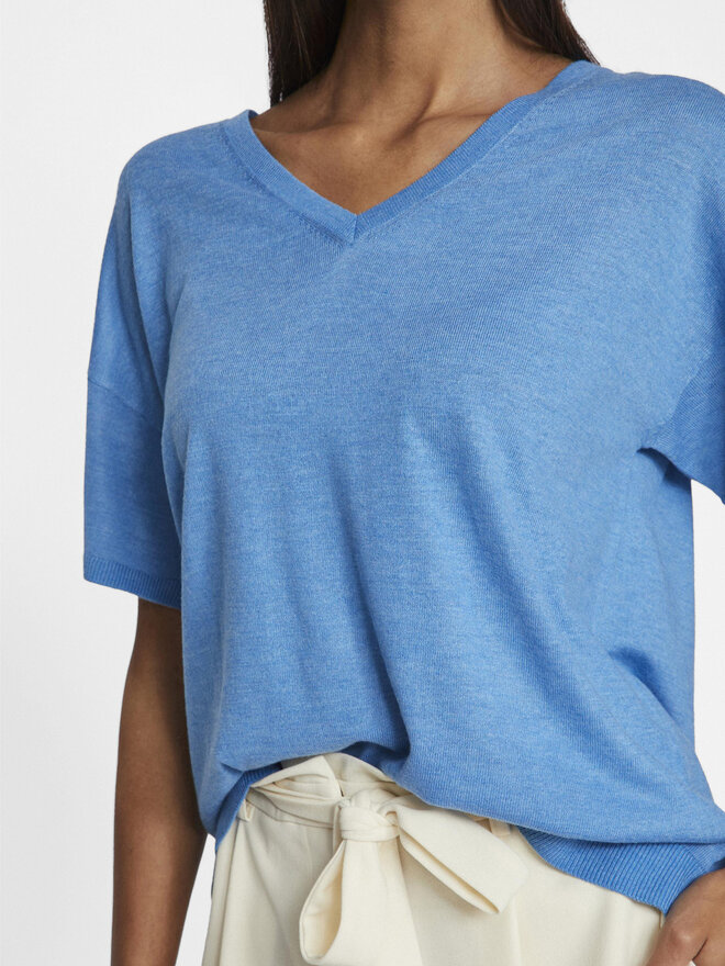 Vila Vila Camiseta Abella 14089540 Azul Relaxed Fit