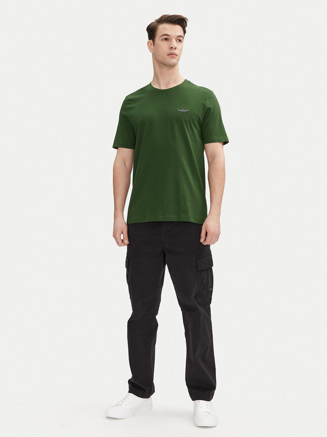 Aeronautica Militare Aeronautica Militare Camiseta 251TS2376J592 Verde Regular Fit