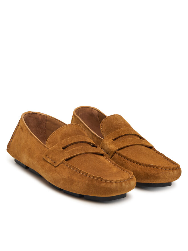 Calvin Klein Mokassins Calvin Klein Square Driver Suede HW0HW02844 Braun