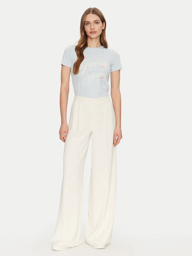 Guess Jeans Guess Jeans Marškinėliai W5GI24 J1314 Mėlyna Regular Fit
