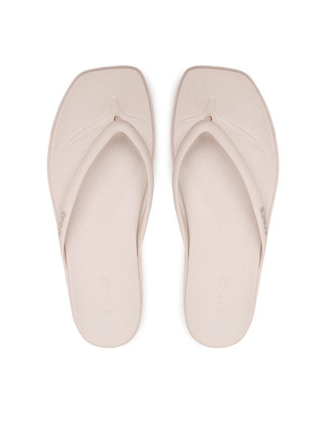 Crocs Zehentrenner Crocs Miami Square Flatform Flip 214161 Creme