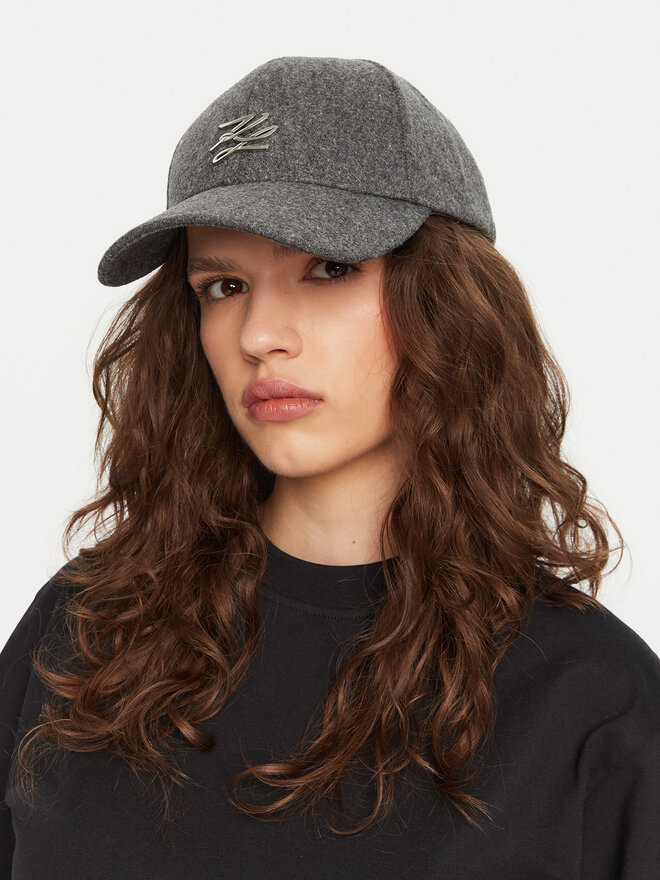 KARL LAGERFELD Šiltovka KARL LAGERFELD A1W33065 Sivá