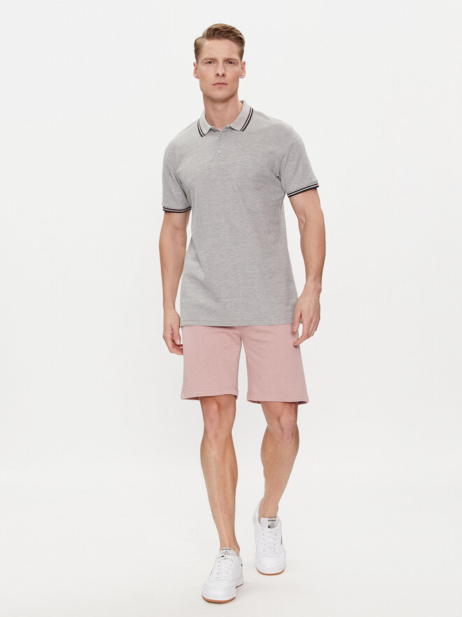 Brave Soul Brave Soul Poloshirt MPS-149COSMO Grau Straight Fit