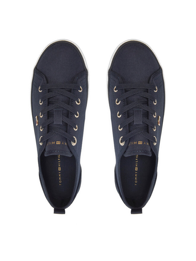 Tommy Hilfiger Tenisky Tommy Hilfiger Vulc Canvas Sneaker FW0FW08063 Tmavomodrá