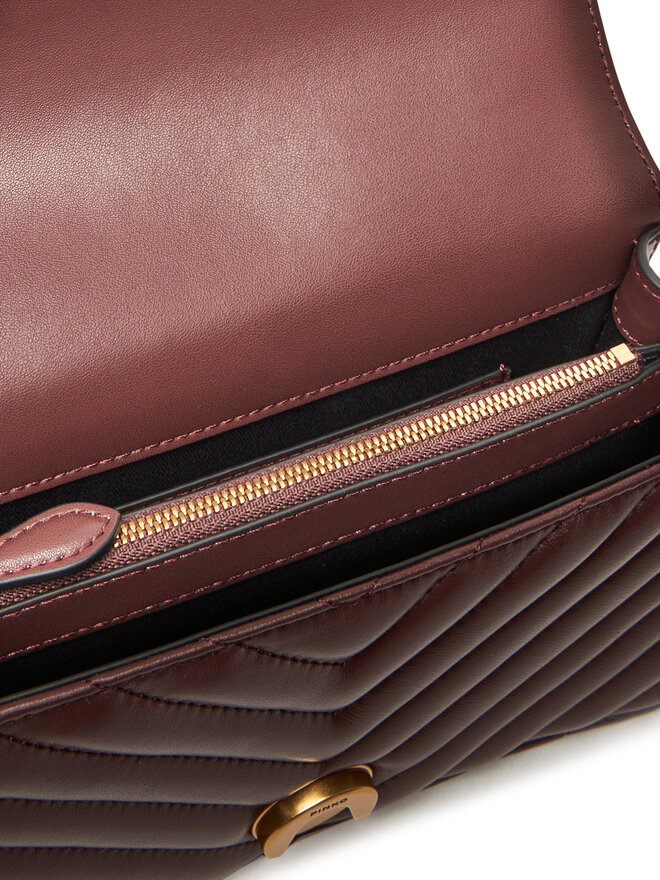 PINKO Ročna torba PINKO Love One Mini Dc AI 25-26 PLTT 100074 A0GK Bordo rdeča