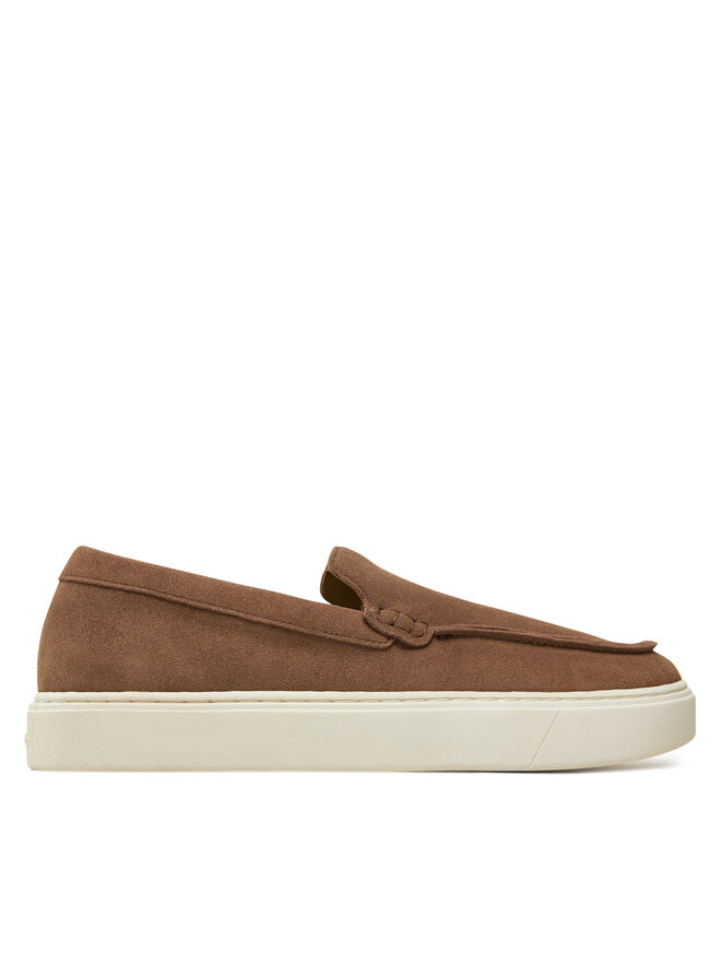 Calvin Klein Īsi apavi Calvin Klein Moccasin Suede HM0HM01794 Brūns