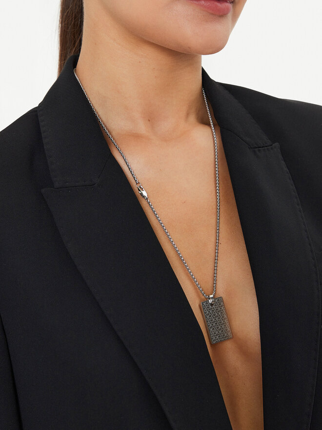 Calvin Klein Naszyjnik Calvin Klein 35000404 Srebrny